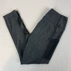 Mondetta Women's Medium Grey Vented Ankle Athletic Leggings Athleisure Stretch